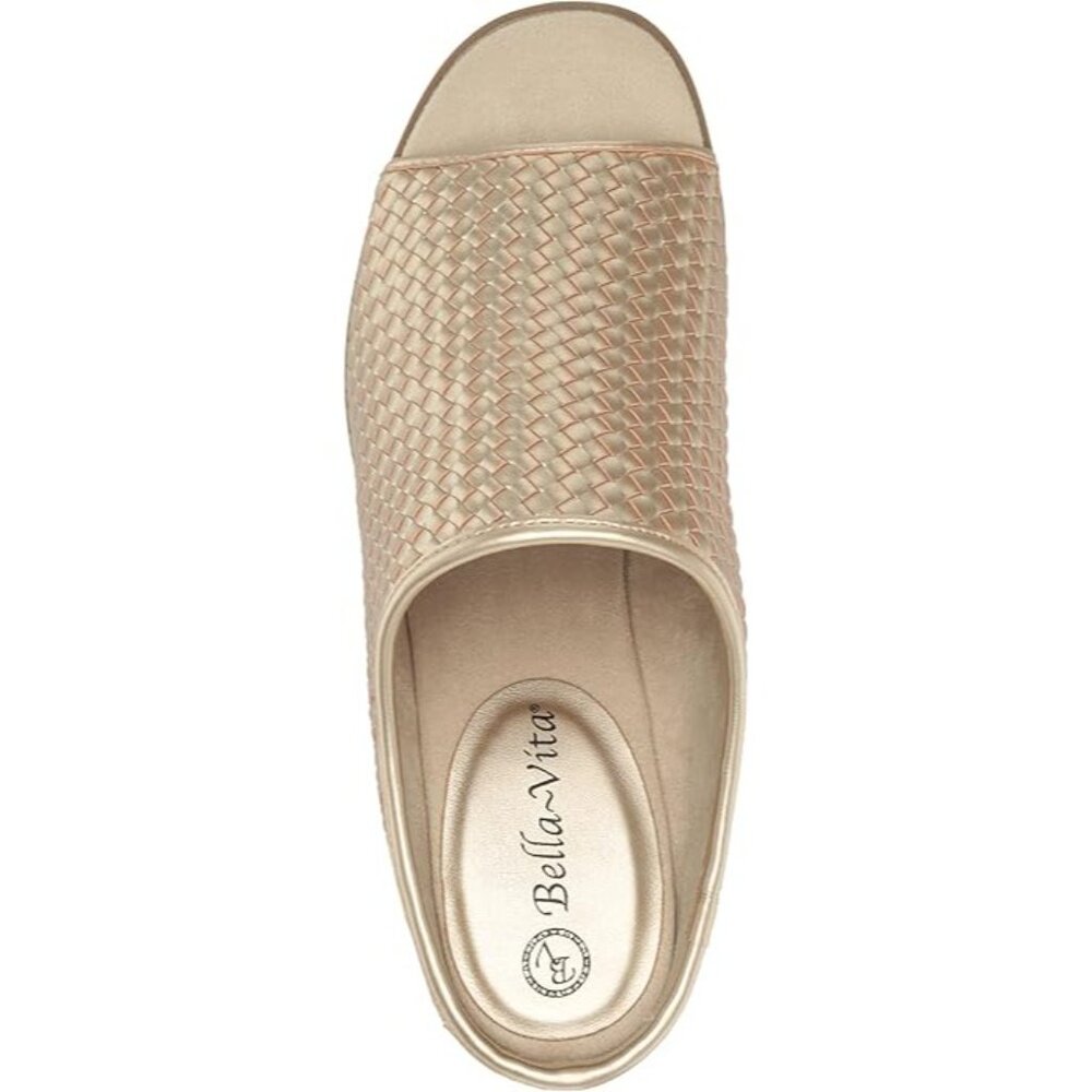 Bella Vita Alivia Women's Sandals 8M Champagne Mule 2" Block Heel NEW - Picture 7 of 8